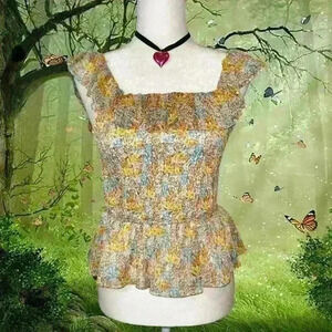 NWT Boho Rainbow Lauren Conrad Blouse